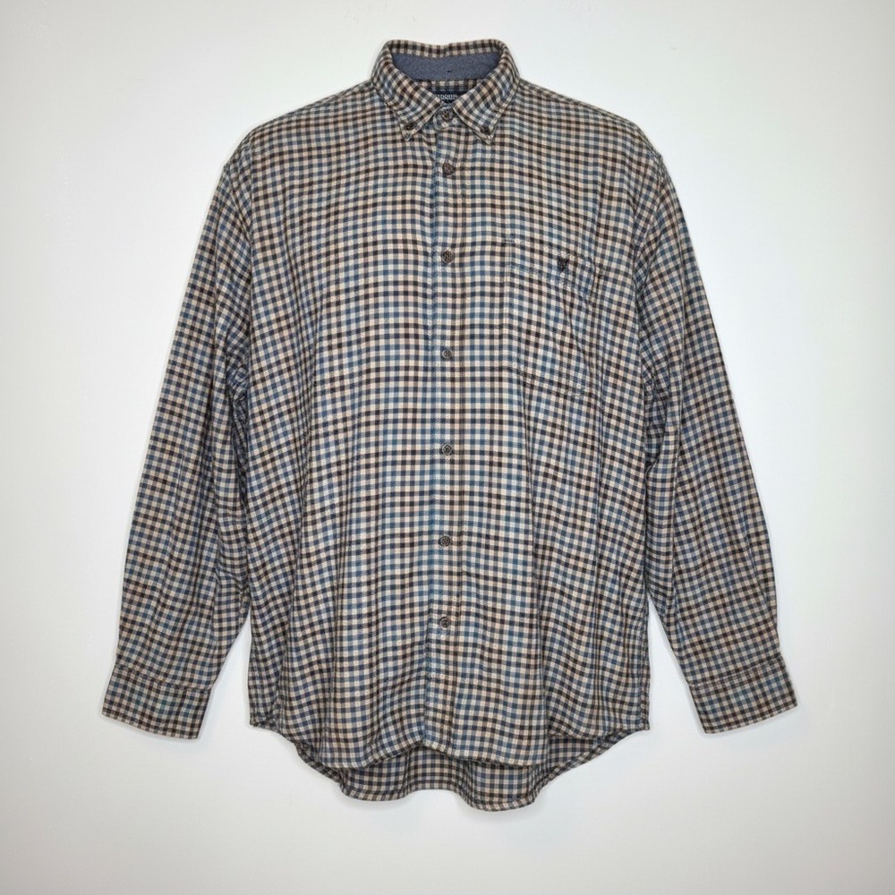 Toad&Co Mens XXL Plaid Button Down Shirt Recycled Cotton Flannel Earth Tones